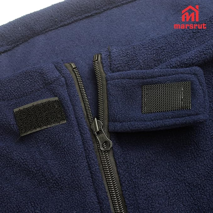 Fleece Sleeping Bag Liner for Cold Weather, 75 x 31 In, Insert Liner for Travel Sheet Sleep Sack with Zipper, Thin Camping Pad, Warmth Lightweight Thermal Blanket for Winter Outdoor Adults Unisex Blue