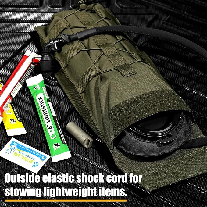 PETAC GEAR 1.5L / 3L Tactical Hydration Pack，Molle Carrier Pouch for 50 oz /100 oz Hydration Bladder Daypack Water Backpack.