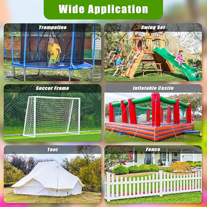 2/4 Pack 18" 30" Ground Anchors Screw in Mobile Home Anchors Kits 2.8" Wide Tapered Spiral Trampoline Earth Anchor Set with L Bracket Swing Set Anchor for Playset, Tent, Shed, Fence, Swingset