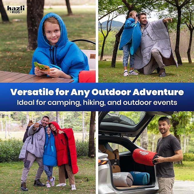 hazli Comfortable Wearable Blanket - Insulated Camping Blanket Outdoor