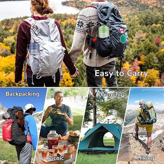 Camping Sleeping Pad Air Mattress - Inflatable Ultralight Ergonomic Design Compact Airpad Backpacking Hiking Outdoor Activities Navy Blue