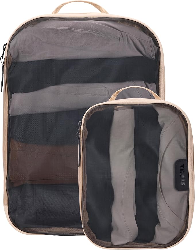 Thule Packing Cube Set, Includes Medium & Small Cubes, Transparent Fabric, Organize Clothing, Easy to Pack