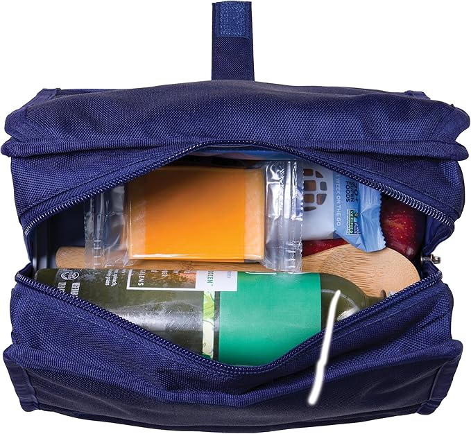 Packit® Freezable Lunch Bag, True Blue, Built with ECOFREEZE® Technology, Foldable, Reusable, Zip and Velcro Closure with Buckle Handle, Designed for Work Lunches and Fresh Lunch On the Go