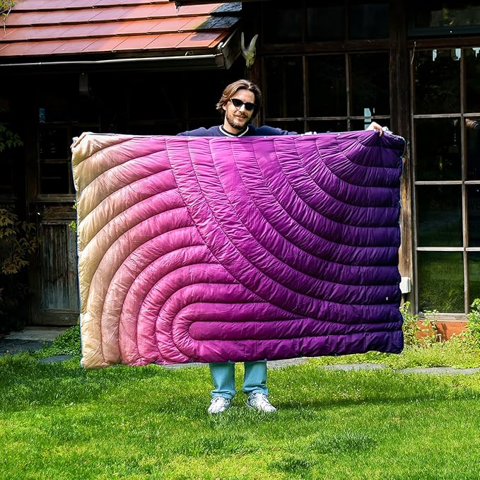 Puffy Lightweight Packable Blanket - Camping, Travel, Stadium, Hiking, Picnics