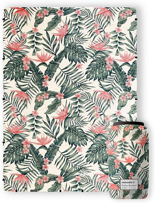 Nomadix Puffer Blanket – Water-Resistant, Eco-Friendly Insulated Blanket with Snaps for Camping, Beach, and Travel, Made from Recycled Materials