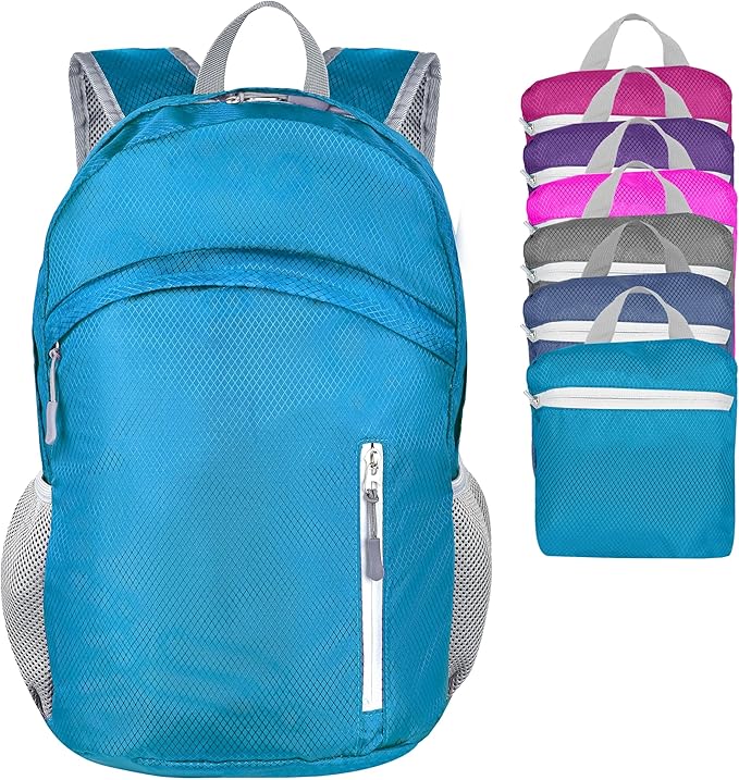 Waterproof Foldable Backpack Dry Storage Lightweight Daypack 35L Outdoor Backpack for Beach Men Women Blue