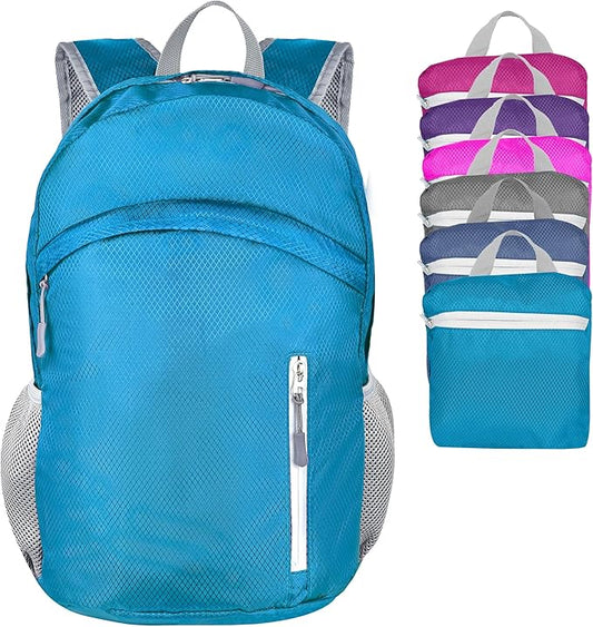Waterproof Foldable Backpack Dry Storage Lightweight Daypack 35L Outdoor Backpack for Beach Men Women Blue