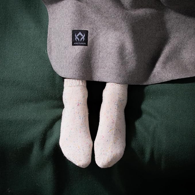 Arcturus Tahoe Wool Bed Blanket | Soft, Breathable Wool Blanket for Year-Round Comfort - King Size (90"x 108") | Thick, Washable & Warm (Stone Gray)