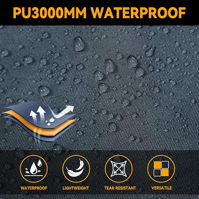 Tent Footprint - Waterproof Camping Tarp with Heavy Duty Grommet, Ultralight Outdoor Tent Floor Mat, PU3000mm Ground Sheet for Backpacking, Hiking, Hammock, Picnic, Beach