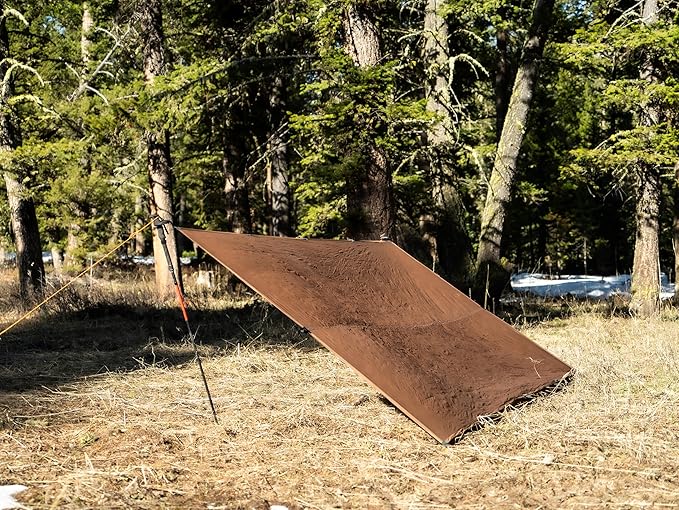 VIAM Outdoors | Switchback Ultralight Waterproof Tarp | 1.1oz | Coyote Brown