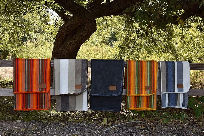 QISU Alpaca Wool Blanket Throw | Large, Beautiful, Warm, Variegated | 85 x 65 inches | Ultra-Soft, Hypoallergenic and Breathable | Non-Itchy or Scratchy Fabric (Orange Variegated)