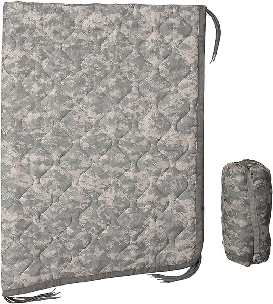 USGI Industries Military Woobie Blanket | Thermal Insulated Camping Blanket, Poncho Liner | Large, Portable, Insulation, Water-Resistant, for Hiking, Survival | Compression Carry Bag