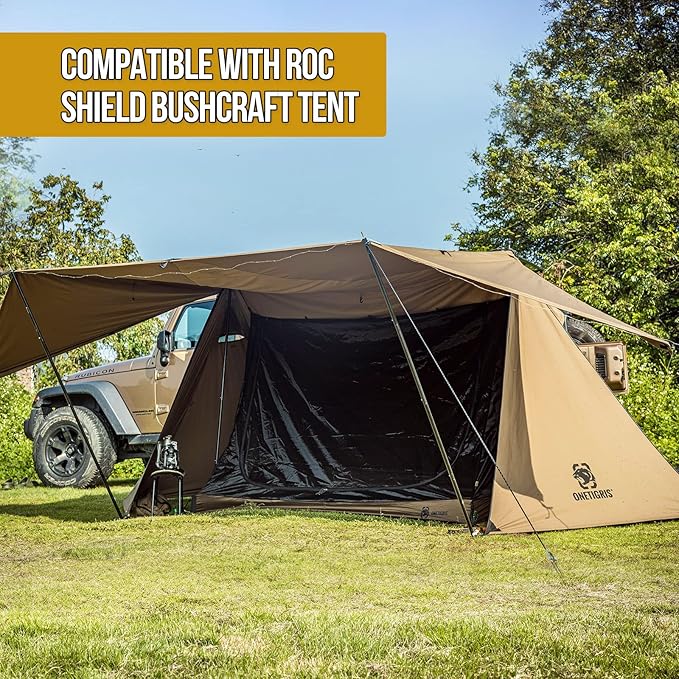 OneTigris 2 Person Mesh Tent, 3 Openings Screen Shelter with Waterproof Bathtub Floor for Outdoors Camping Lightweight Backpacking Thru-Hiking Travel Patio