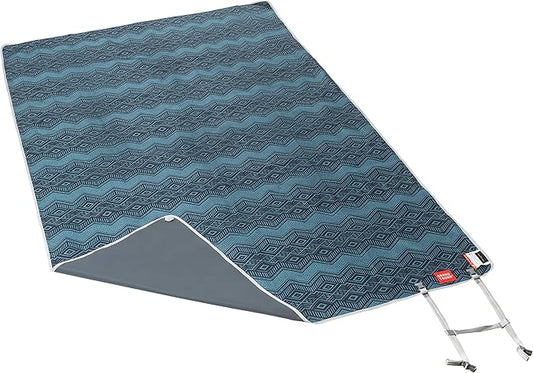 GRAND TRUNK Meadow Mat Large - Waterproof Outdoor Blanket for Picnic, Beach & Camping, Stakes Included (Blue Nile)