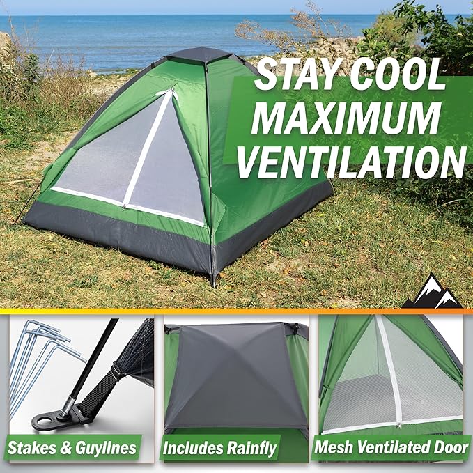 Wakeman Family-Tents Wakeman Outdoors 2 Person Camping Tent