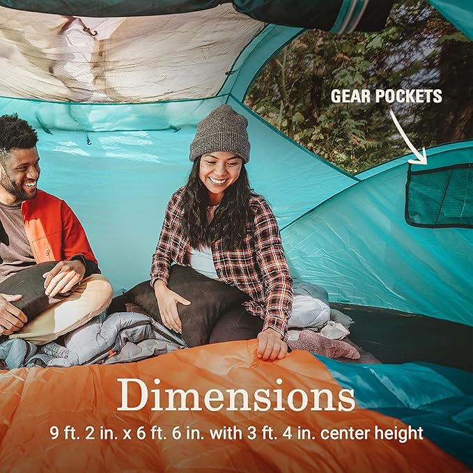 Coleman Pop-Up Instant Tent Sets Up in 10 Seconds, Portable & Lightweight 2/4 Person Weatherproof Camping Tent with Adjustable Rainfly