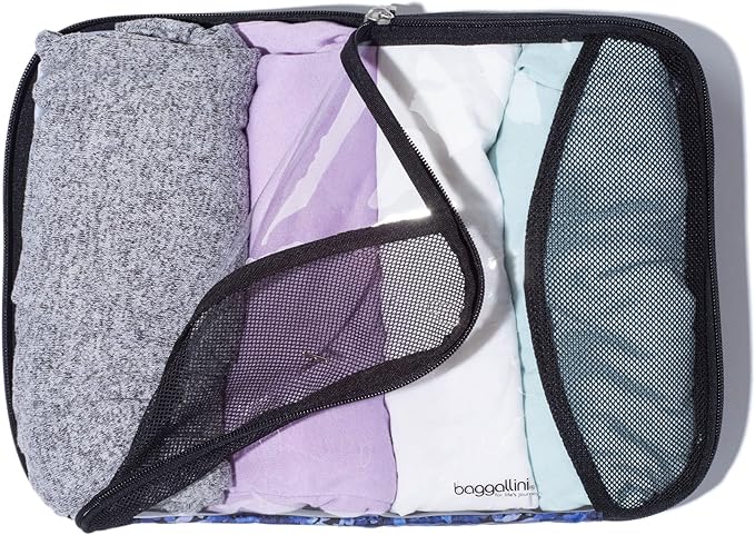 Baggallini Compression Cube 3-piece set - Lightweight Compression Packing Cubes for Travel