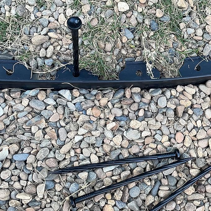 Plastic Landscape Anchoring Spikes 150 Pcs 8 Inch Nylon Spiral Landscape Spikes for Yard, Garden Lawn, Weed Barriers, Artificial Turf, Tent