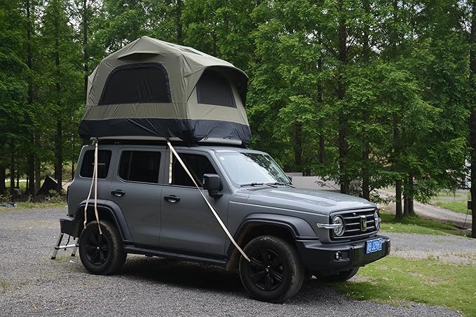 Inflatable Rooftop Tent for Car SUV Truck,2 Person Roof Top Camping Tent with Mattress & Ladder, Waterproof 300D Oxford Fabric, Windproof Design for Overlanding and Outdoor Adventure