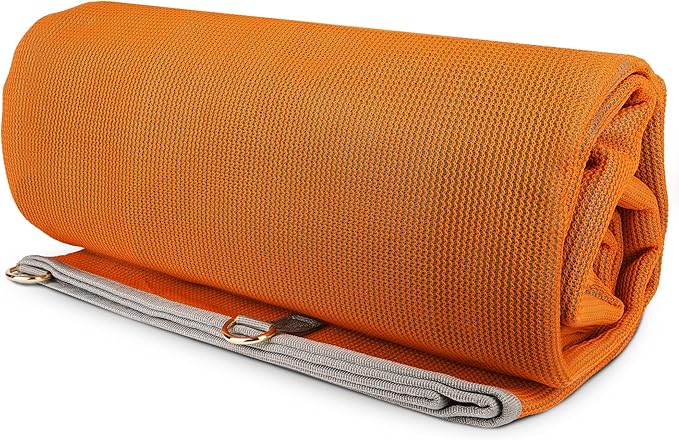 CGEAR Original Sand-Free Outdoor Rug Camping Mat - Water-Resistant & Anti-Fade Material - Military-Grade - Reversible Design - Area Rug for Beach, RV, & Picnics - Travel Bag