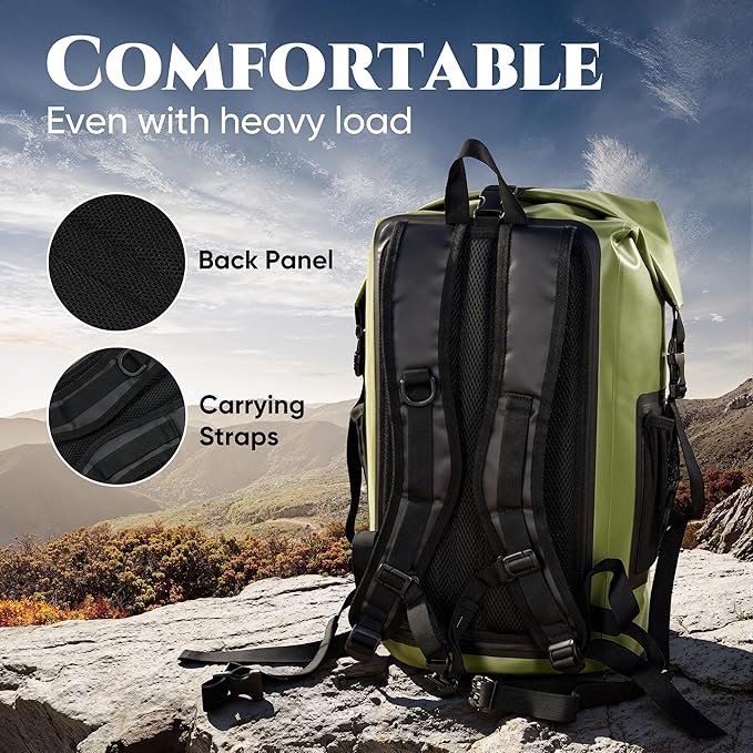 Waterproof Dry Bag with Waterproof Phone Case Green