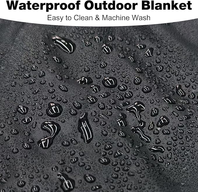 Outdoor Waterproof Camping Blanket, Foldable Fleece Stadium Blanket for Outdoor Sports Event, Camping, Picnics
