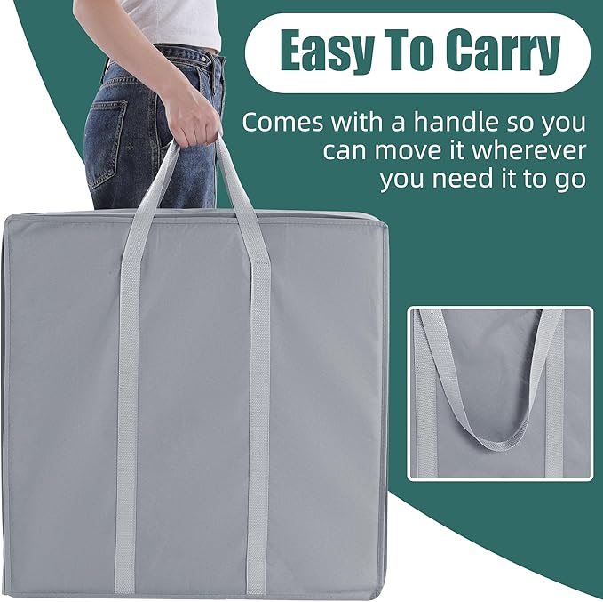 HOMBYS Tri Folding Memory Foam Camping Mattress for Outdoor Sleeping, Portable Waterproof Camping Pad Mat for Travel Truck Bed Tent