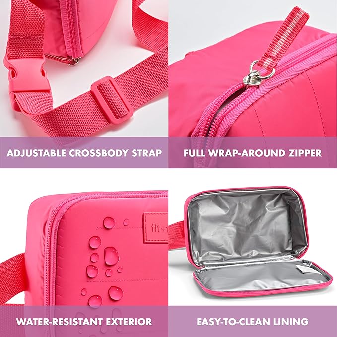 Fit & Fresh Carefree Cooler Collection – Insulated, Leakproof, Water-Resistant Tote & Mini Sling Bag for Summer Pool & Travel