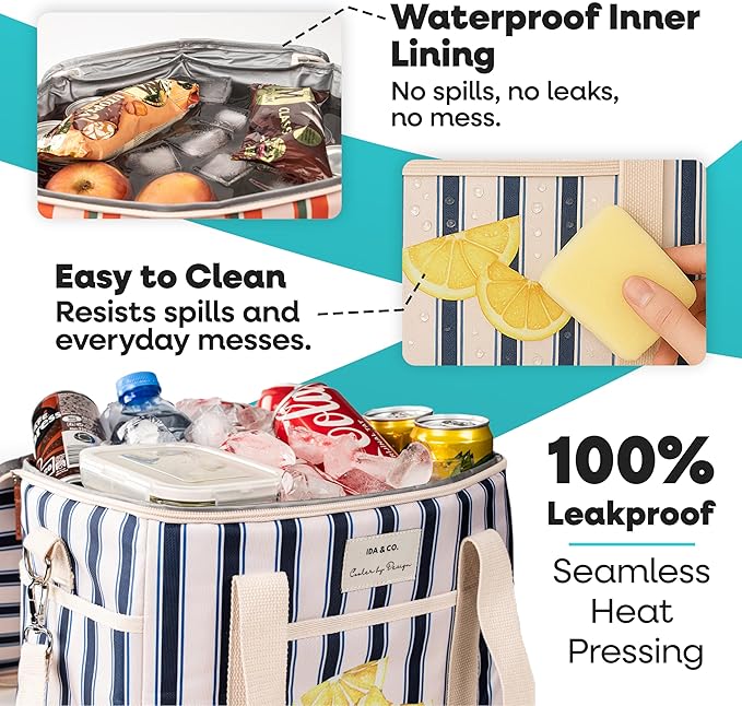 Premium Insulated Leakproof Cooler Bag – Soft-Sided 15L Portable Cooler for Beach, Picnic & Camping