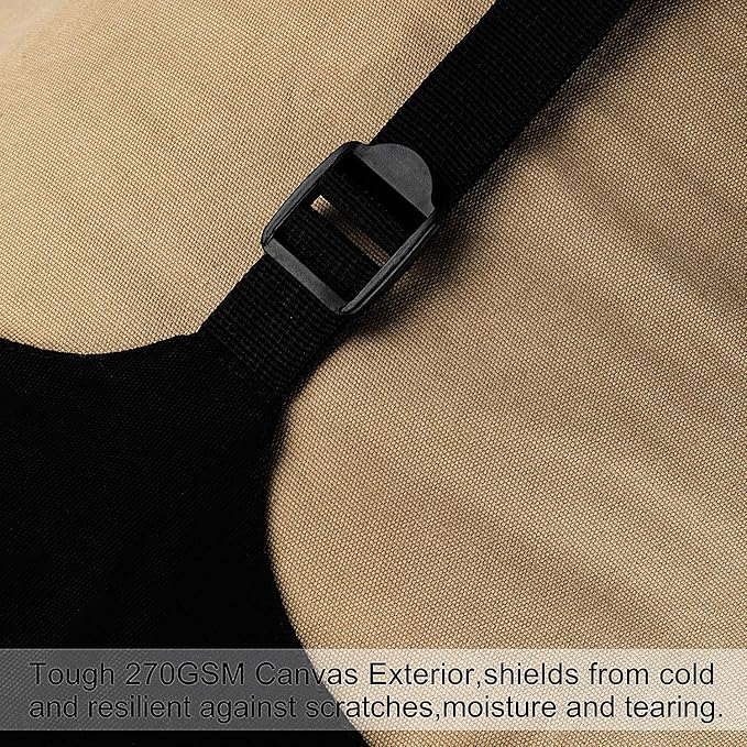 AGEMORE 0 Degree Canvas Sleeping Bag for Adults, Cotton Flannel Sleeping Bag for Winter Camping, Fishing, Hunting or Traveling, Durable Cotton Canvas Shell and Removable Flannel Liner