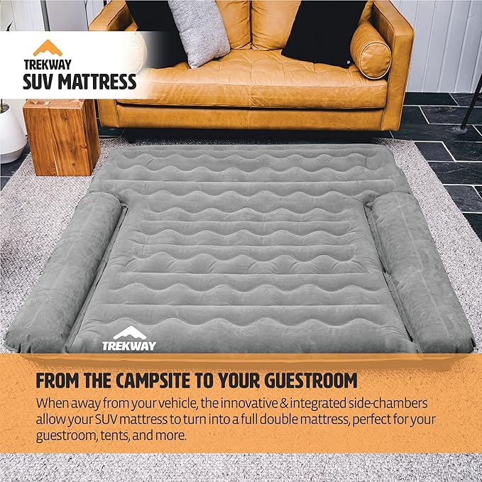 Offroading Gear SUV/Van Inflatable Air Mattress w/Side Chambers - Car Camping Bed - for 4Runner, Outback, Forester, Cherokee, RAV4, Blow Up Inflatable. from Trekway