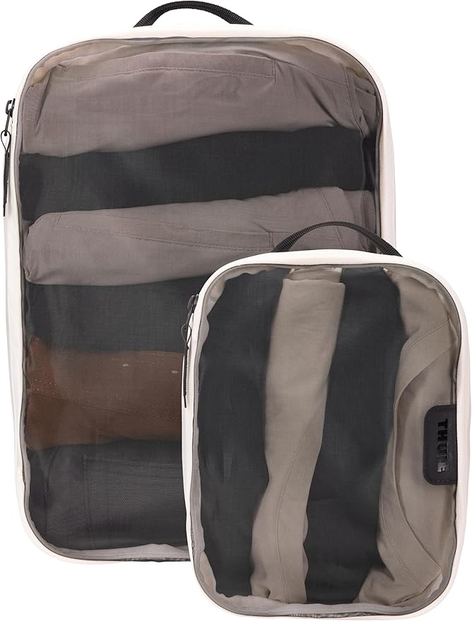 Thule Packing Cube Set, Includes Medium & Small Cubes, Transparent Fabric, Organize Clothing, Easy to Pack