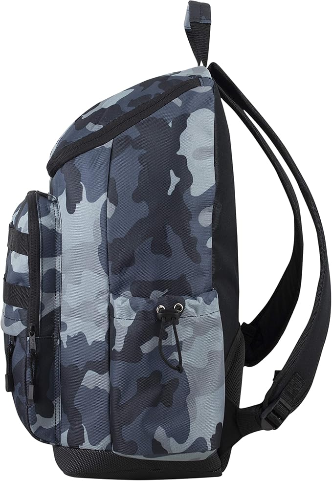 FUEL Travel Laptop Hiking Backpack Carry On Airline Approved Luggage Bag Carry On Large Backpack, Black Midnight Blue Camo