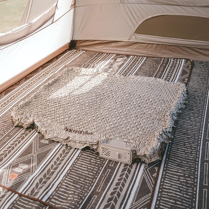 Naturehike 4.72’’ Thick Self-Inflating Sleeping Pad with Lighter Foam and Electric Pump, 45s Fast Inflatable Twin Mattress for Camping, Outdoors, Car, Home, ISPO Award Winning Processes