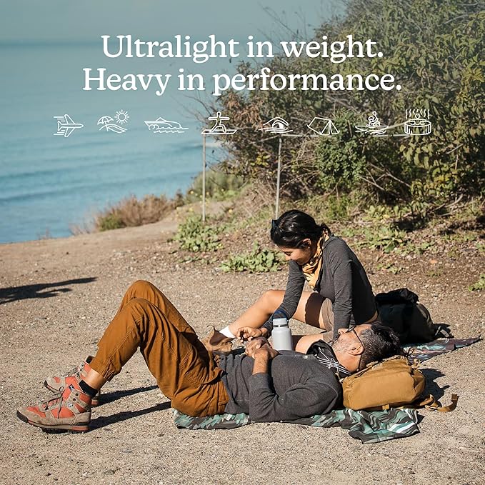 Nomadix Ultralight Towel - Quick Dry & Super Lightweight - Perfect As A Pack Towel to Save On Space - Made with Recycled Materials - Jackson Green - 30"x54"