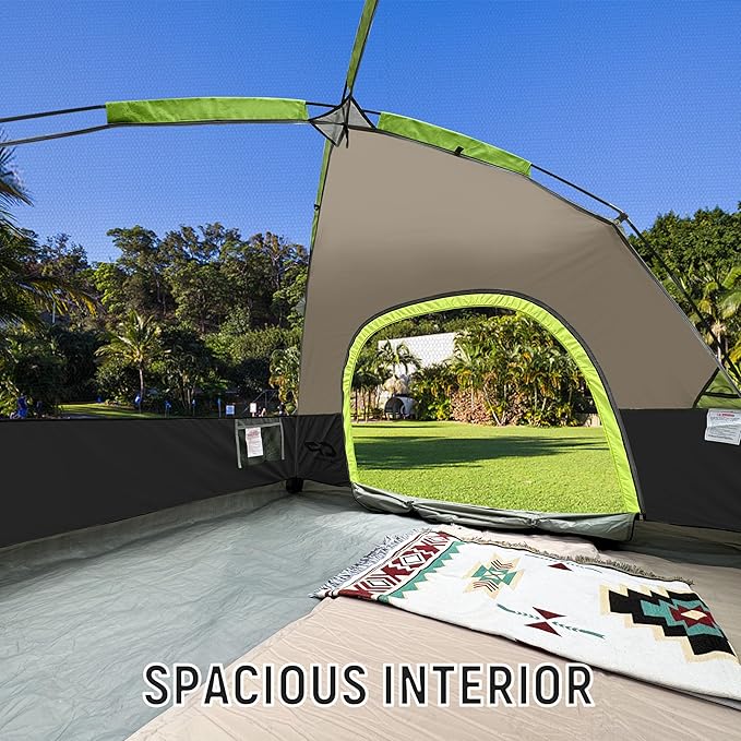Tents for Camping 4 Person Tent Waterproof Windproof Double Layer Camping Tent, Easy Setup Dome Tent with Large Mesh Windows & Wider Door for Outdoor Camping & Hiking