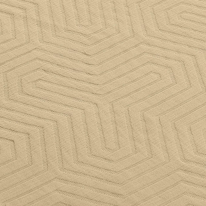 Threadmill Luxury Cotton Blankets for Queen Size Bed | All-Season 100% Cotton Queen Size Blanket | Aster Jacquard Cozy Lightweight, Soft Breathable Coverlet fits Full Size Bed, 90x92 | Beige