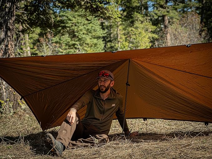 VIAM Outdoors | Switchback Ultralight Waterproof Tarp | 1.1oz | Coyote Brown