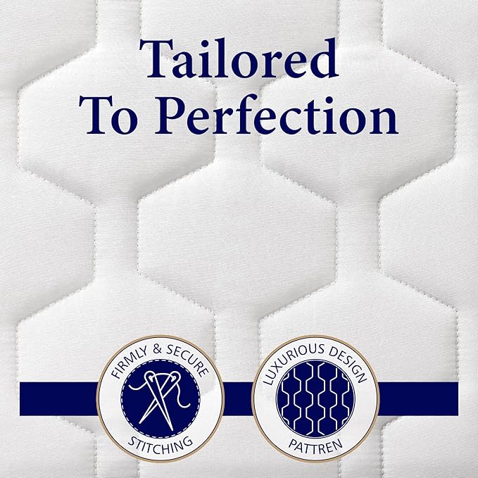 The Grand Hotel Collection Full XL Size Mattress Pad - Thin, Lightweight, and Breathable Mattress Pad - Ideal for Hot Sleepers & Plush Mattresses - Stretch Fits up to 15" - Easy to Wash (54 x 80)