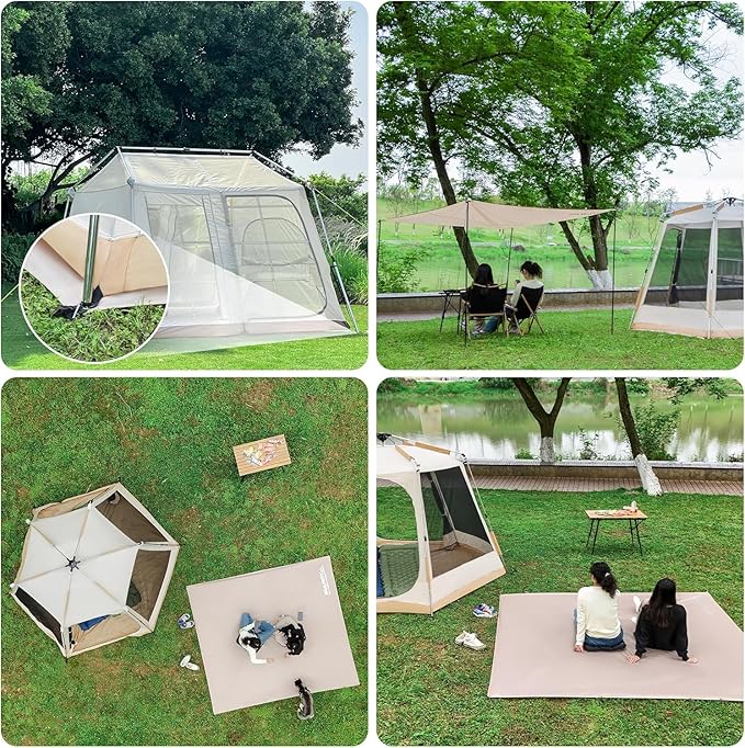 Eulant Waterproof Tent Footprint - 7.54ft X 8.53ft, Ideal for Camping, Hiking, Picnic & Backpacking