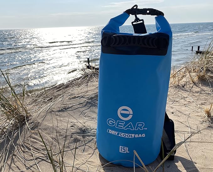 Enthusiast Gear Insulated Dry Bag Floating Cooler – 10L / 15L / 25L Roll Top, Leak Proof, Waterproof, Collapsible, with Padded Shoulder Strap - Perfect for Kayaking Fishing Beach