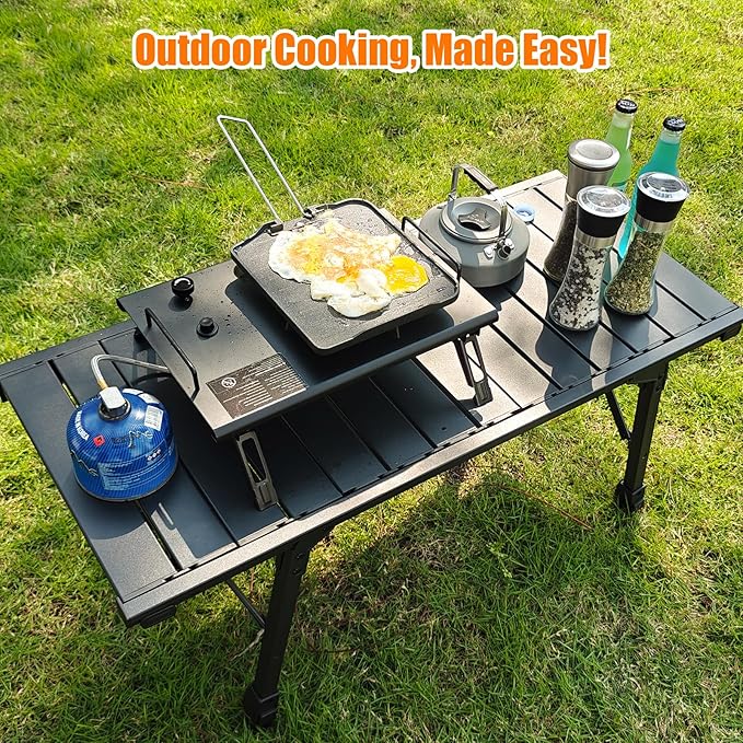 Camping Stove for IGT Table, Portable Isobutane Gas Stove with Carry Bag, 4000W Camp Stove,Folding Propane Burner, IGT Accessories for Picnic, RV, Car Trip, Tailgating, Patio, Backyard