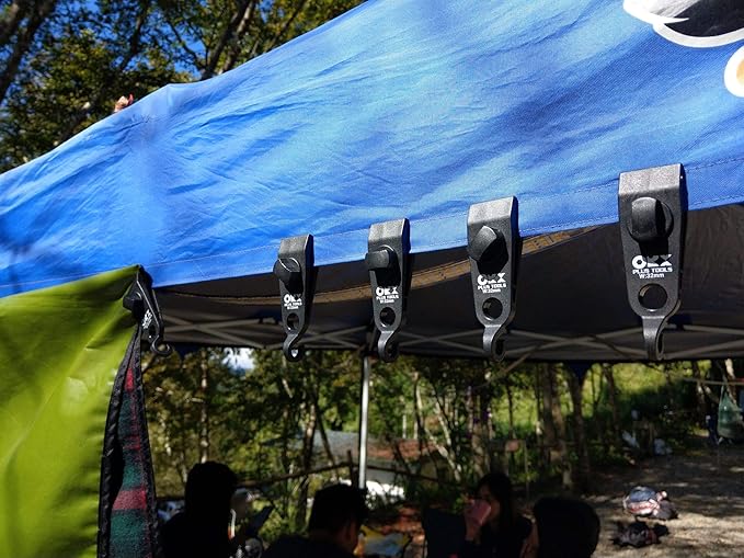 ORXPLUS TOOLS 4pcs Thumb Screw Tarp Clips with Hook, Tent Clamps, Awning Clamp Set for Camping Canopies, Car Cover, Winter Boat, Pool, Sun Shade