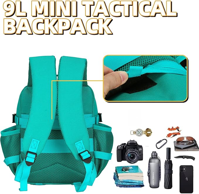 9L Mini Tactical Backpack for Men and Women Tactical Backpack Small for Hiking Small Tactical Bag Fitness Pack