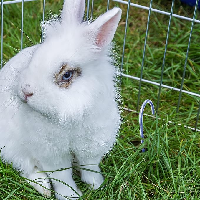 GardenMate Pack of 250 x 6''/150mm galvanised 2.9mm Thick Steel U Shaped Garden Securing Pegs