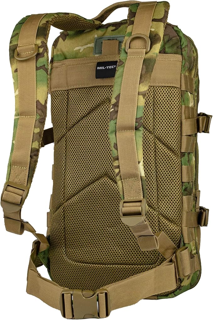 Mil-Tec MOLLE Tactical Assault Backpack, 36 Litre, Arid Woodland, Large