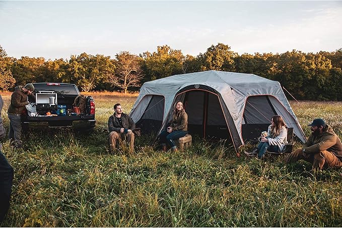 Bushnell Instant Tent | 6 Person / 9 Person / 12 Person Shield Series Instant Tents Cabin Design Perfect for 3 Season Family Camping, Hunting, and Fishing with Fast Setup | Instant Tents, Cabin Design, Family Camping, Hunting, Fishing, Fast Setup