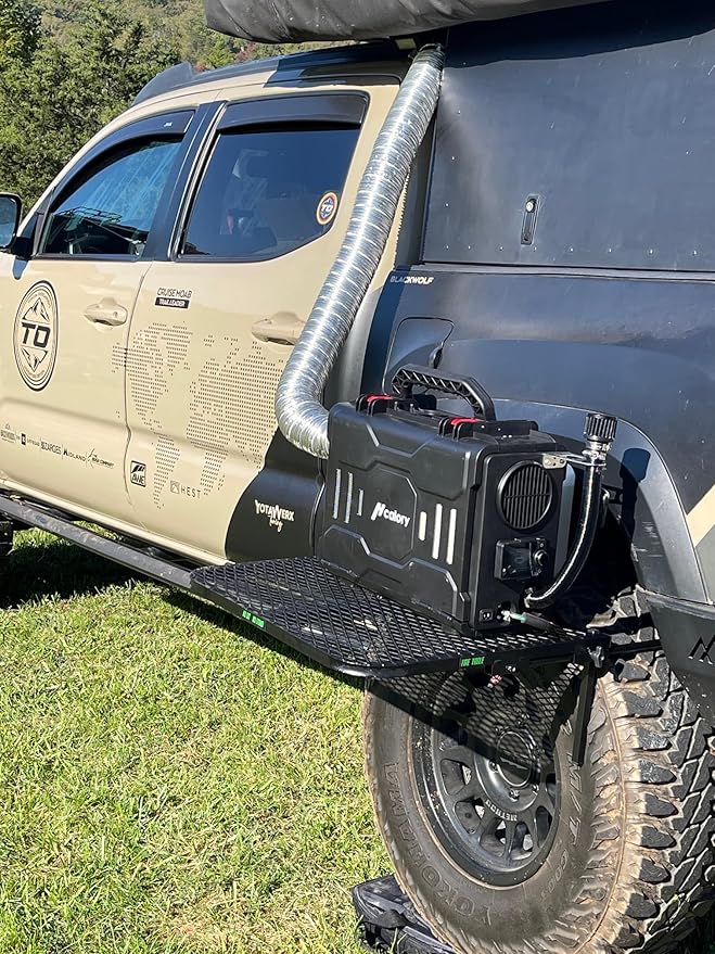 Tire Table Small Aluminum Camping Table for Camp, Travel, Tailgating, Biking, Hunting and Outdoor Work | Easily Holds 50 Pounds | No Tools or Hitch Required for Installation | 23.5" x 19" x 1.5"