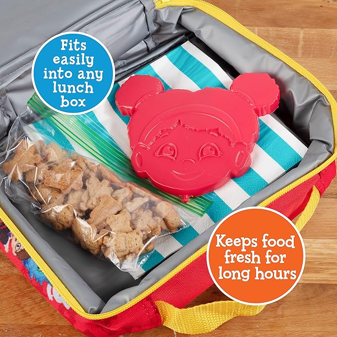 Miss Elaina Daniel Tiger Reusable Hard Ice 3 Pack- Slim Lightweight Design, Cool Thin Freezer Packs Keeps Food Cold for Longer- Easily Fits Inside Kids School Lunch Box Bento or Insulated Bag