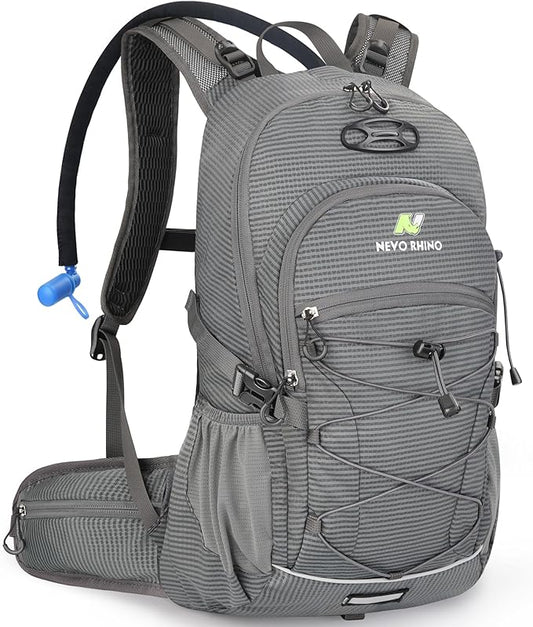 N NEVO RHINO Hydration Backpack with Water Bladder 3L, Hiking Backpack with Rain Cover, Insulation Water Daypack for Cycling Biking